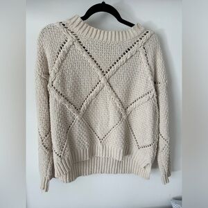 Cream and white knitted jumper